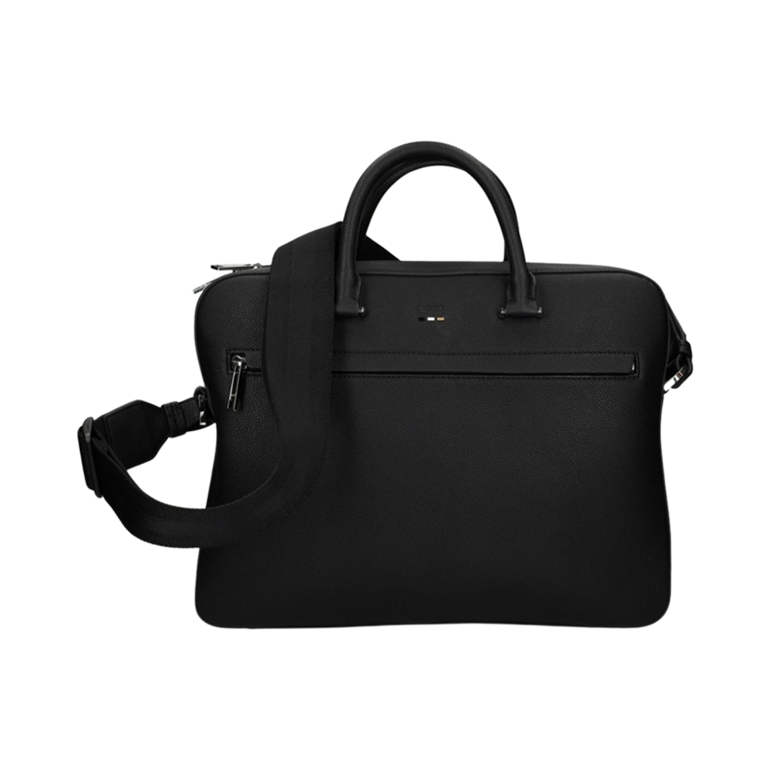 50536498-001 Hugo Boss Ray Document Case with Logo Signature Stripe Black