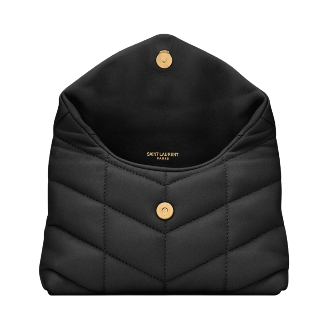 생로랑 퀼티드 램스킨 퍼퍼 스몰 파우치 블랙(Saint Laurent Puffer Small Pouch in Quilted Lambskin Black) - 3