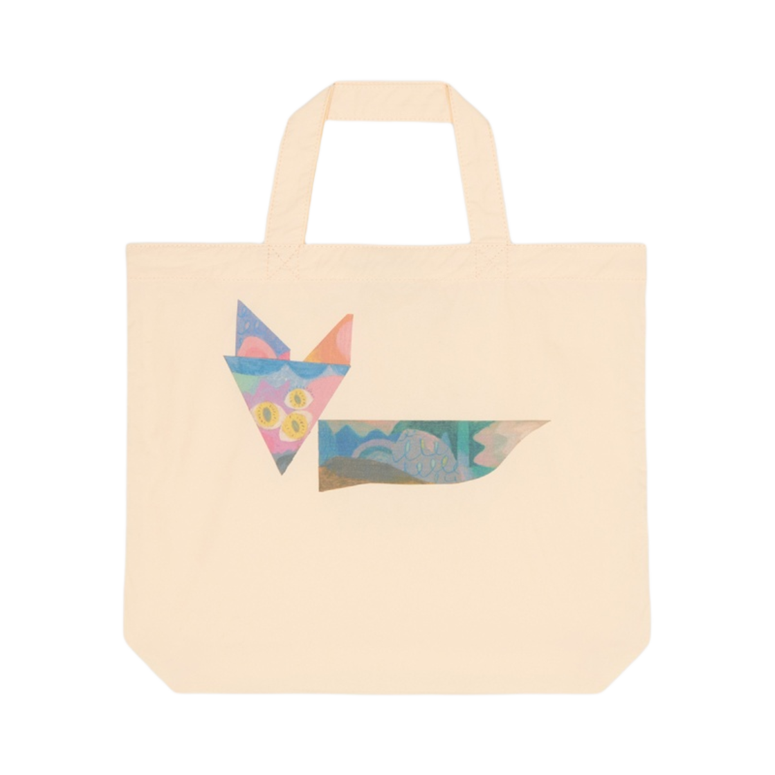 메종 키츠네 x 켄타로 코부케 토트백 크림(Maison Kitsune x Kentaro Kobuke Tote Bag Cream) - 1