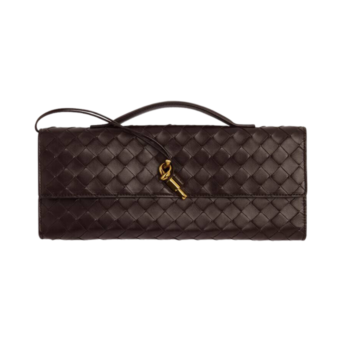 741511VCPP32190 Bottega Veneta Andiamo Clutch With Handle Fondant
