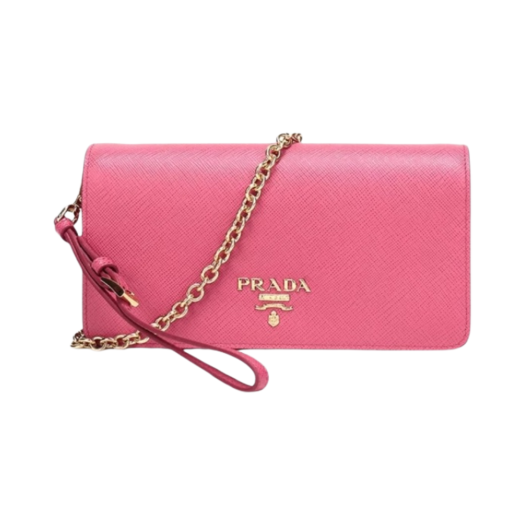 Prada Saffiano Leather Mini Bag Peony Pink