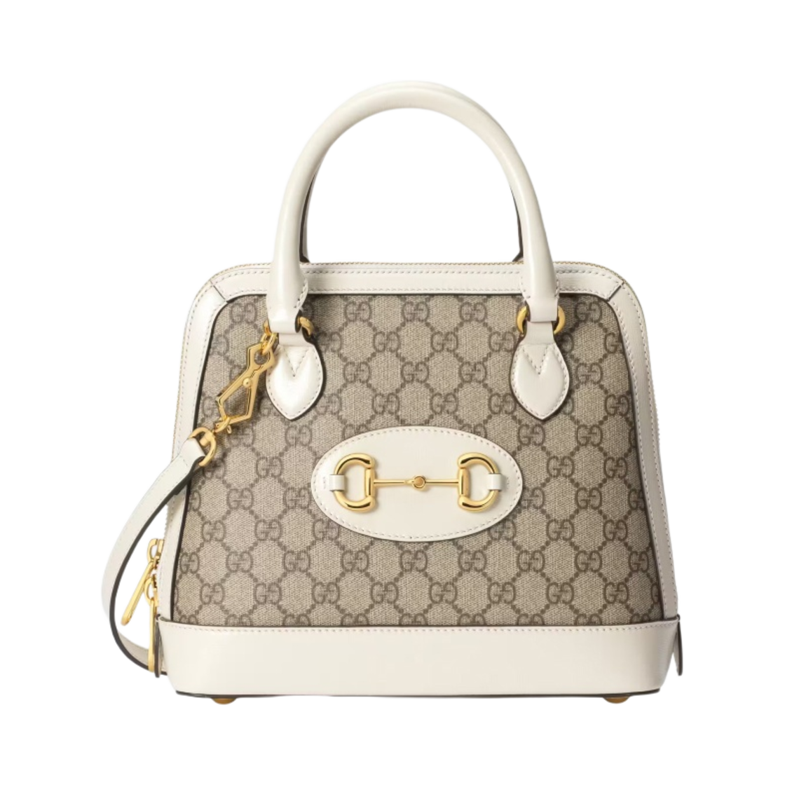 구찌 홀스빗 1955 스몰 탑 핸들백 베이지 에보니 화이트(Gucci Horsebit 1955 Small Top Handle Bag Beige Ebony White) - 1