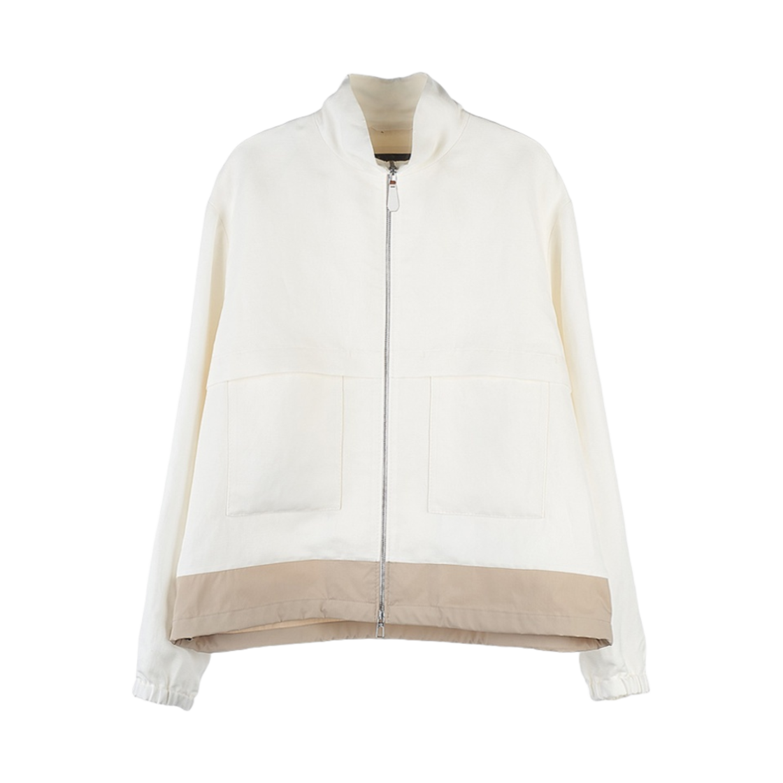 로로 피아나 다틸로 봄버 자켓 리넨 실크 화이트 고딕 베이지(Loro Piana Dattilo Bomber Jacket Linen Silk White Gothic Beige) - 1