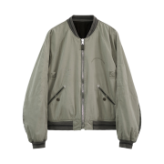 Polyteru 1011 Reversible Floral Souvenier Bomber Light Sage (Brown)