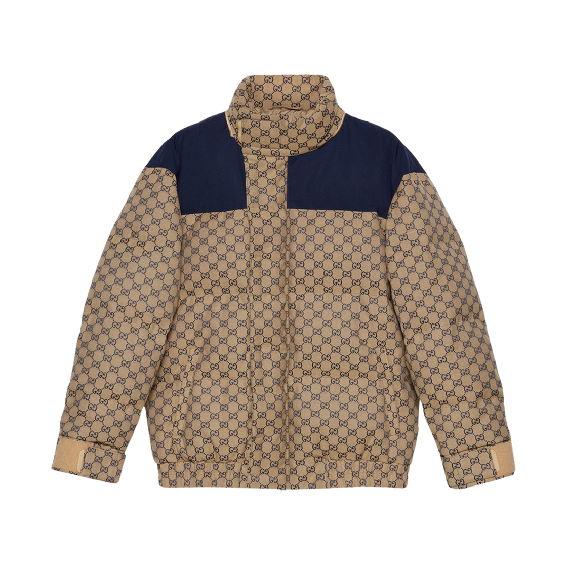 구찌 GG 캔버스 다운 자켓 베이지 블루(Gucci GG Canvas Down Jacket Beige Blue) - 2