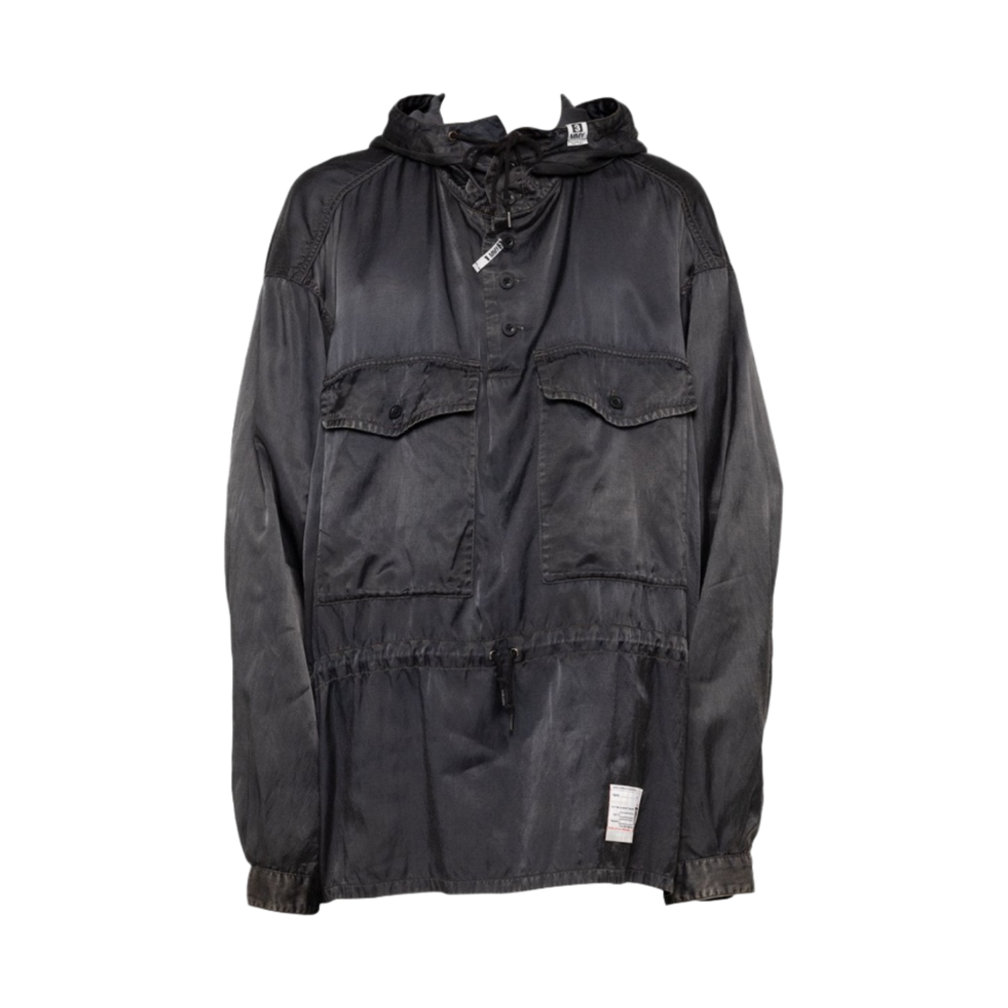 A12SH074-BLACK Maison Mihara Yasuhiro Anorak Shirt Black