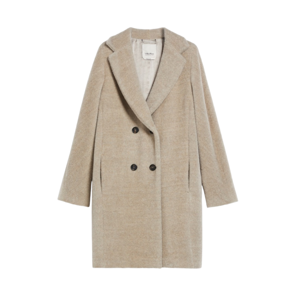 (W) S 막스마라 로제토 알파카 울 코트 샌드((W) S Max Mara Roseto Alpaca and Wool Coat Sand) - 1