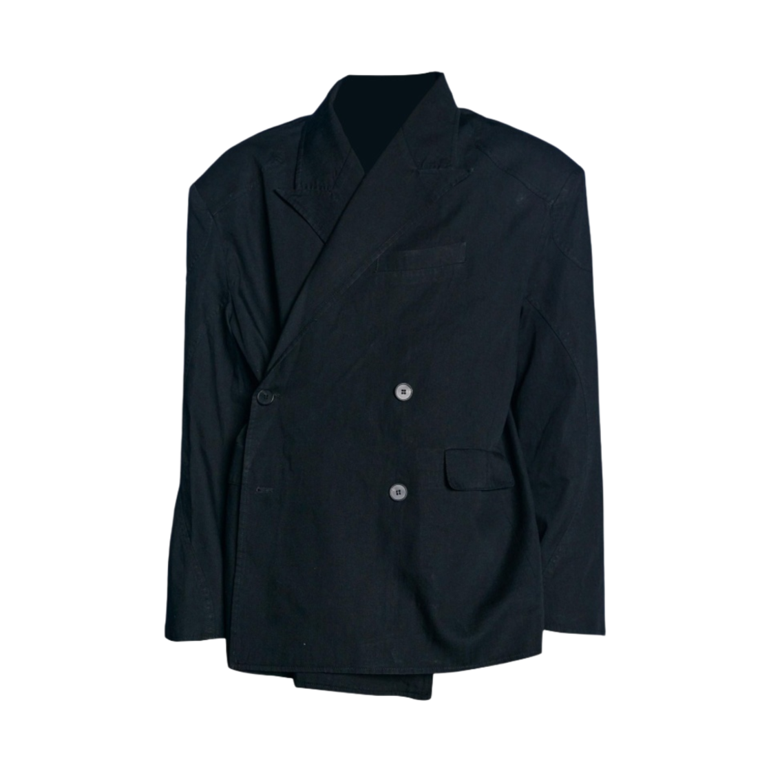 GR22FWMJ04BK Project G/R Biker Oversized Washed Blazer Double Black