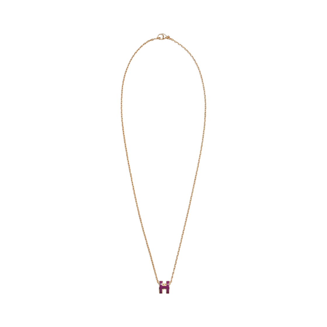 (W) 에르메스 미니 팝아슈 펜던트 골드 하드웨어 & 아네몬느((W) Hermes Mini Pop H Pendant Gold & Anemone)