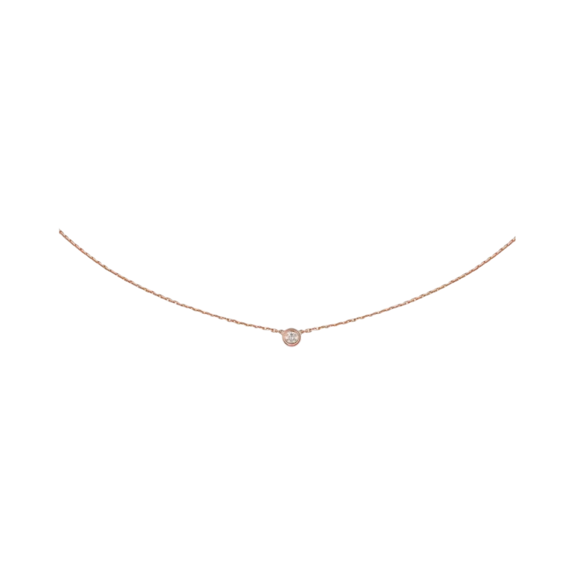 (W) 까르띠에 다무르 네클리스 XS 로즈 골드 다이아몬드((W) Cartier D'Amour Necklace XS Rose Gold Diamond)