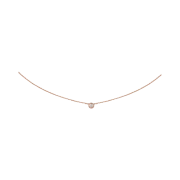 (W) Cartier D'Amour Necklace XS Rose Gold Diamond