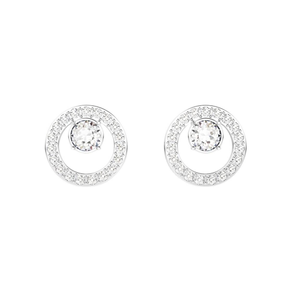 5201707 (W) Swarovski Creativity Stud Earrings White Rhodium Plated