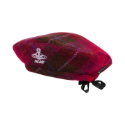 (W) Palace x Vivienne Westwood Gore-Tex Harris Tweed Beret Plaid Pink - 24FW