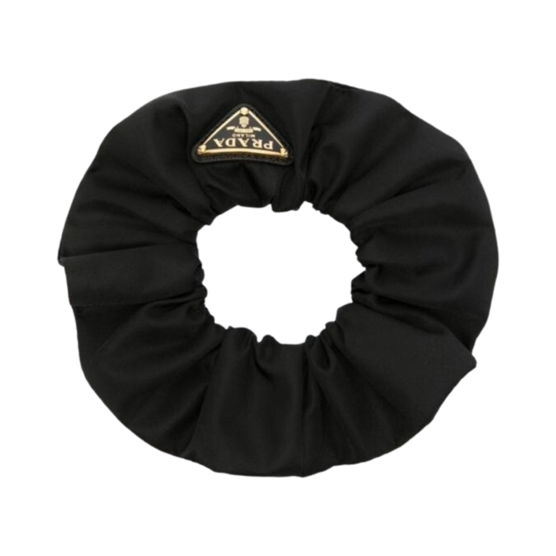 (W) 프라다 리나일론 스크런치 블랙((W) Prada Re-Nylon Scrunchie Black)