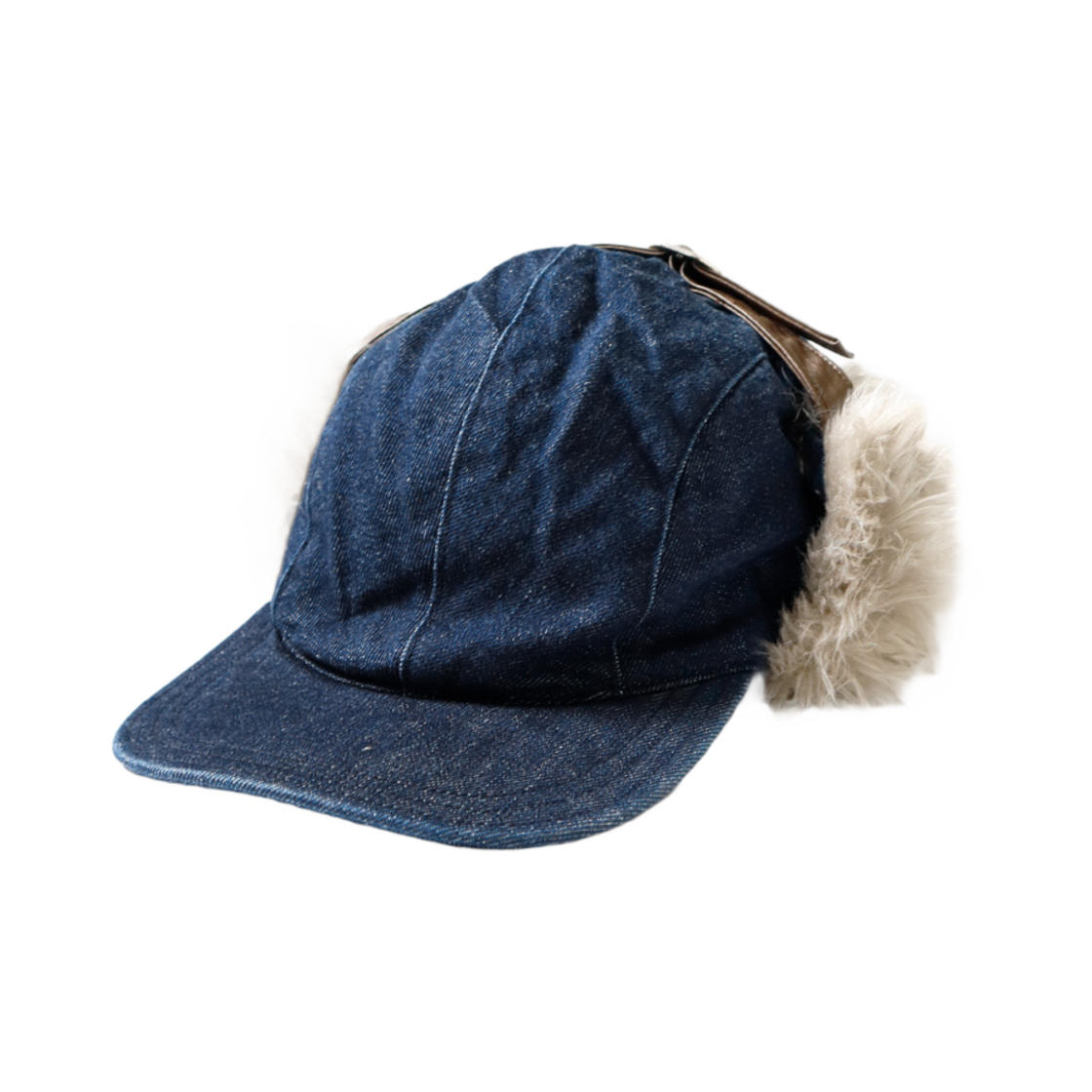 K2409XH510 Kapital 11.5 oz. Denim Laundry Hunter Cap Indigo