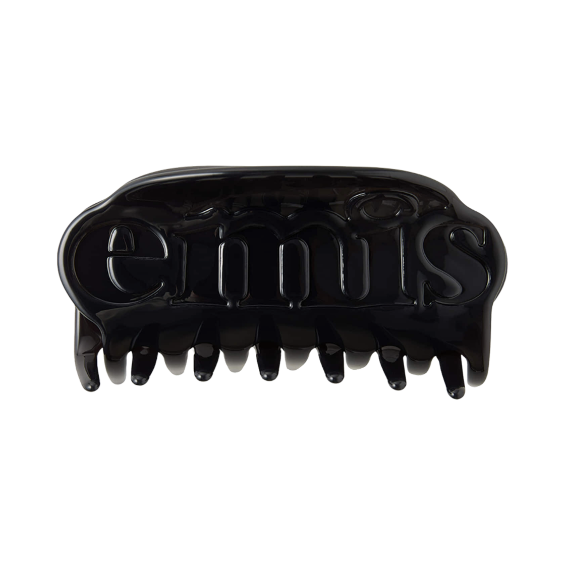 (W) 이미스 로고 헤어 클로 클립 블랙((W) Emis Logo Hair Claw Clip Black) - 1