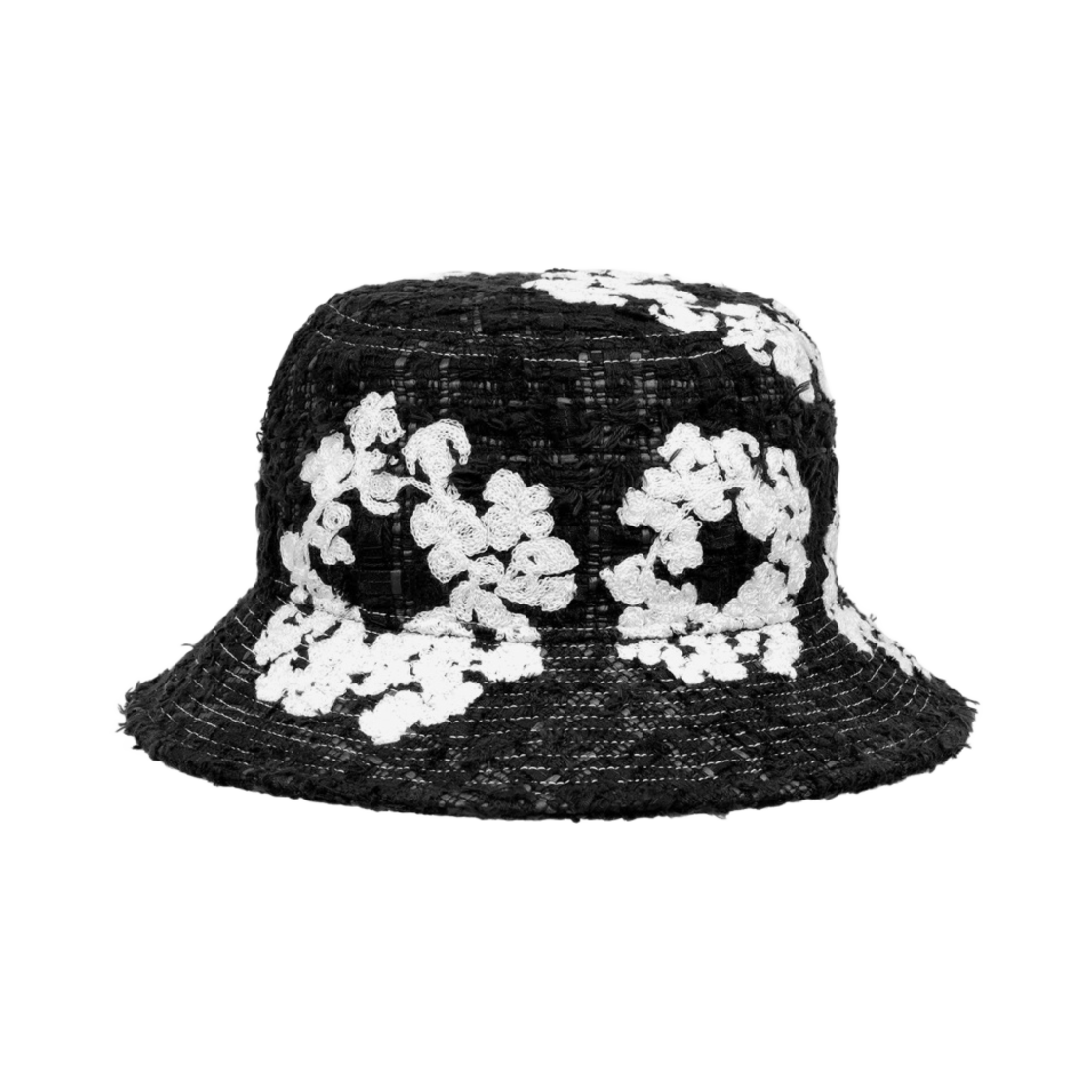 RM-K01-0000-139 Denim Tears x Readymade Cotton Wreath Tweed Bucket Hat Black