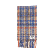 Acne Studios Plaid Fringe Muffler Beige Blue