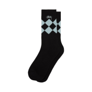 Stussy Argyle Jacquard Crew Socks Black