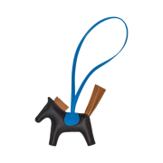 Hermes Rodeo PM Charm Milo & Noir Gold Bleu Zanzibar