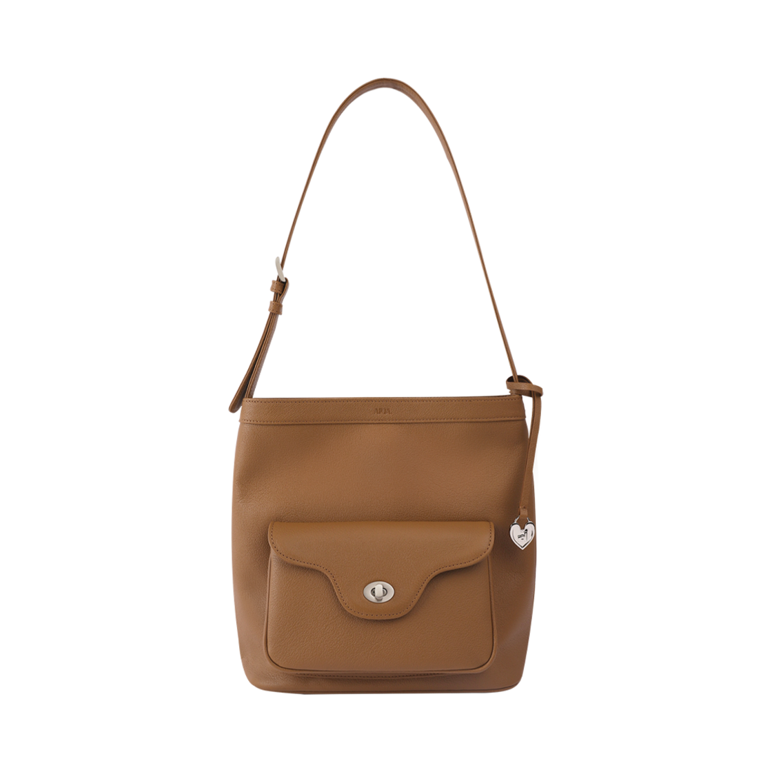 324501 APOA Suave Leather Bucket Bag Brown