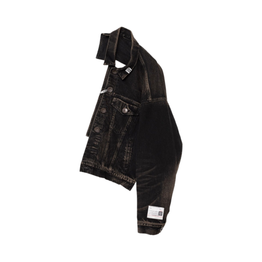 A12AC021-BLACK Maison Mihara Yasuhiro Half Denim Jacket Bag Black