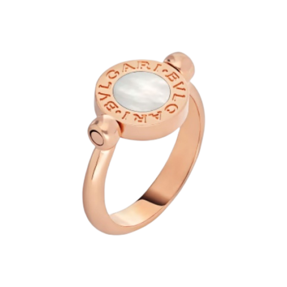 불가리 불가리 플립 링 로즈 골드 마더 오브 펄 오닉스(Bulgari Bulgari Flip Ring Rose Gold Mother of Pearl Onyx) - 2