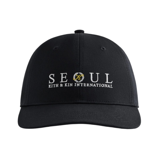 KHM050661-001 Kith Seoul Aaron Cap Black
