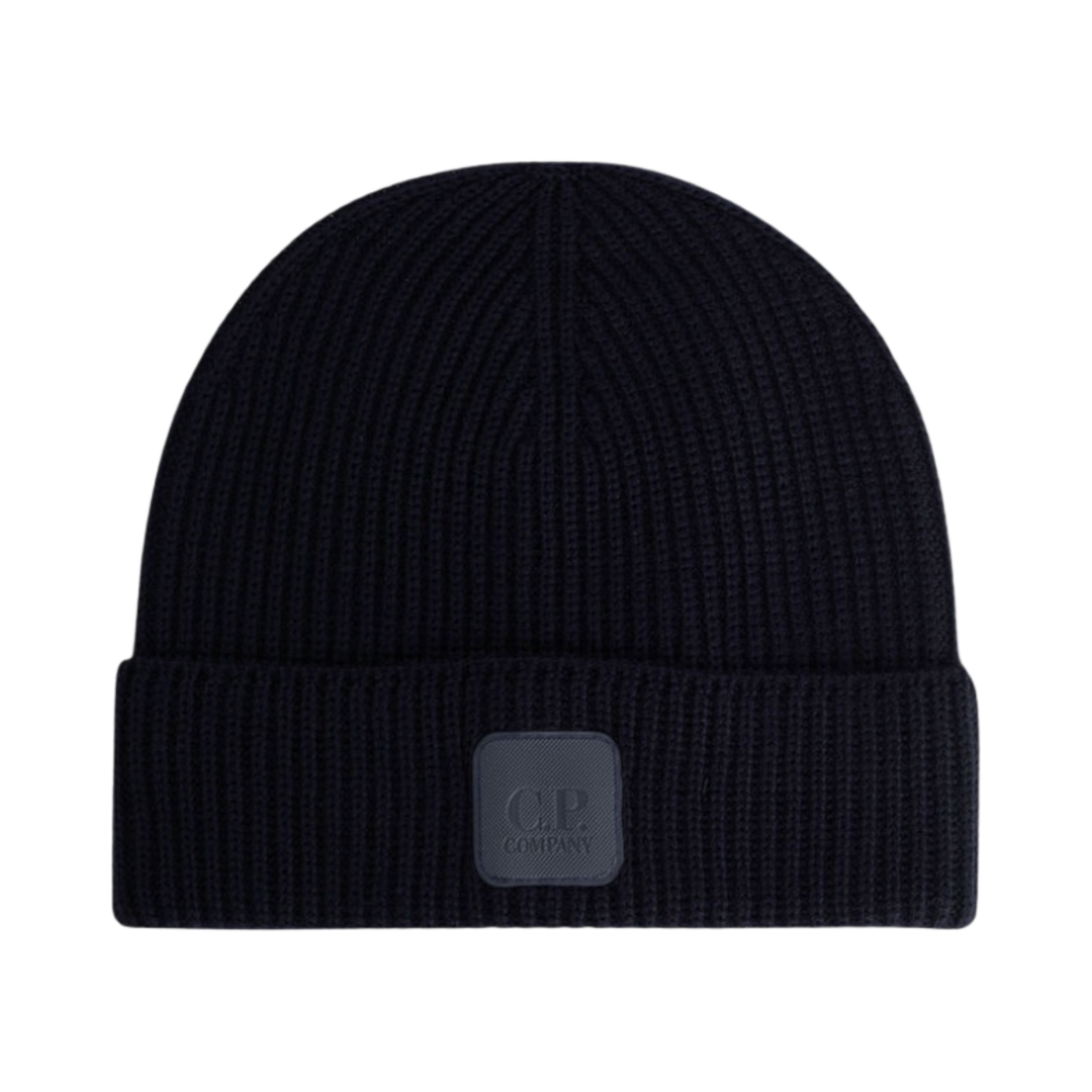 C.P. 컴퍼니 메트로폴리스 시리즈 엑스트라파인 메리노 울 로고 비니 토탈 이클립스 블루 - 23FW(C.P. Company Metropolis Series Extrafine Merino Wool Logo Beanie Total Eclipse Blue - 23FW) - 1