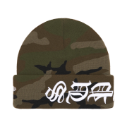 Supreme New Era Blackletter Beanie Woodland Camo - 25SS