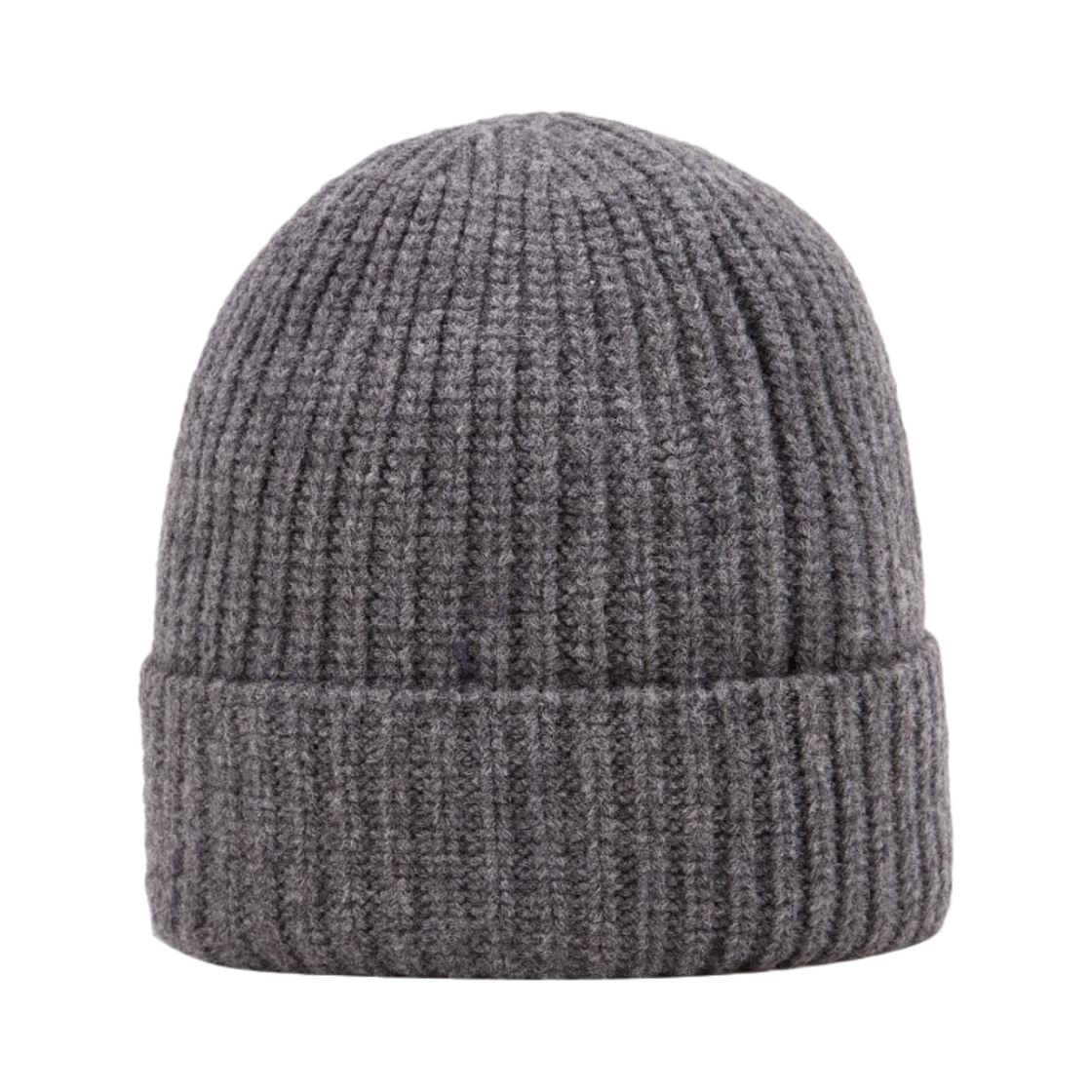 스톤 아일랜드 N10B5 립드 질롱 울 비니 다크 그레이 멜란지 - 23FW(Stone Island N10B5 Ribbed Geelong Wool Beanie Dark Grey Melange - 23FW) - 2