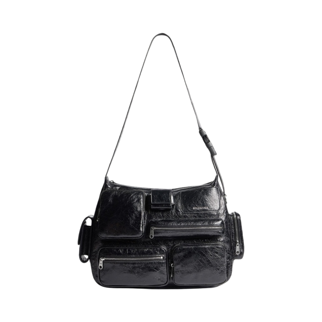 발렌시아가 슈퍼비지 메신저 백 블랙