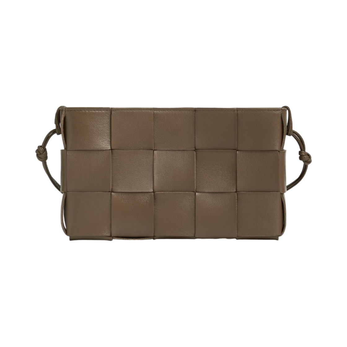 742654VCQC42560 Bottega Veneta Cassette Pouch On Strap Taupe Grey