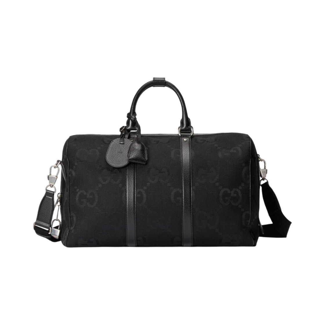 구찌 점보 GG 스몰 더플백 블랙 캔버스(Gucci Jumbo GG Small Duffle Bag Black Canvas) - 1