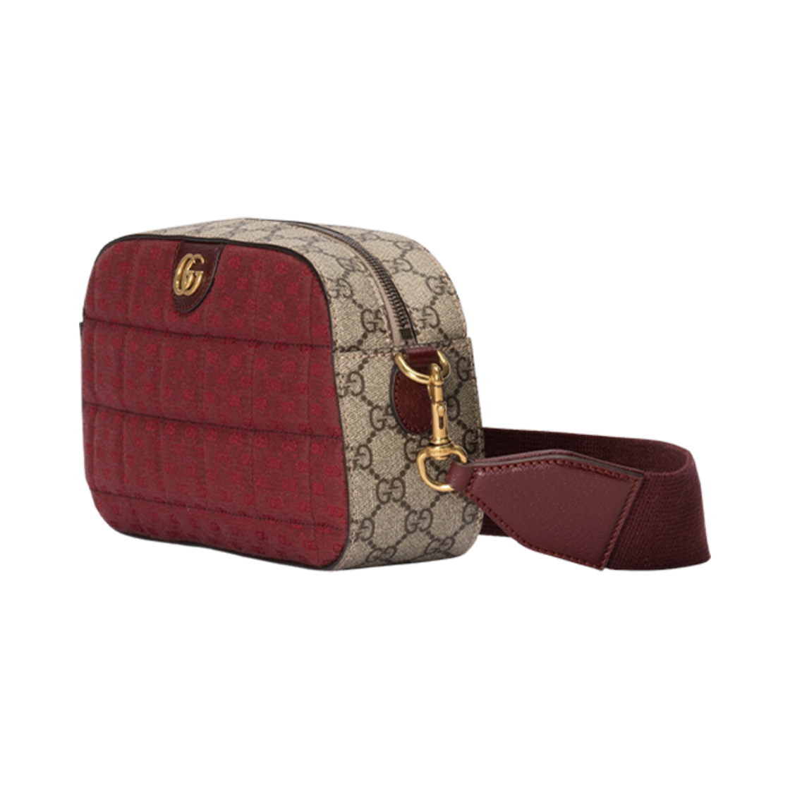 구찌 미니 GG 캔버스 스몰 숄더백 버건디 GG 캔버스(Gucci Mini GG Canvas Small Shoulder Bag Burgundy GG Canvas) - 2