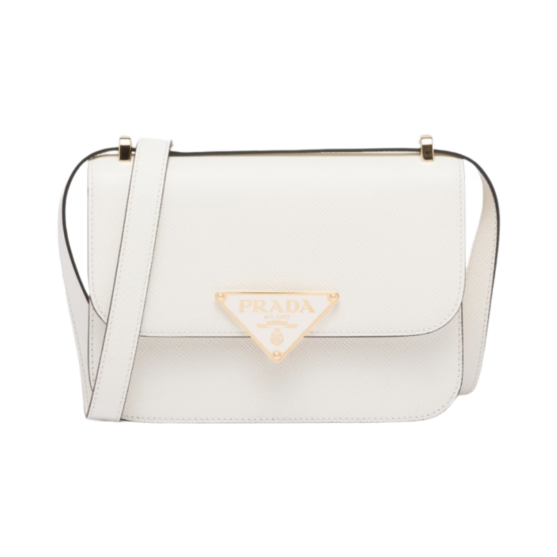 프라다 엠블럼 사피아노 숄더백 화이트(Prada Embleme Saffiano Shoulder Bag White) - 1