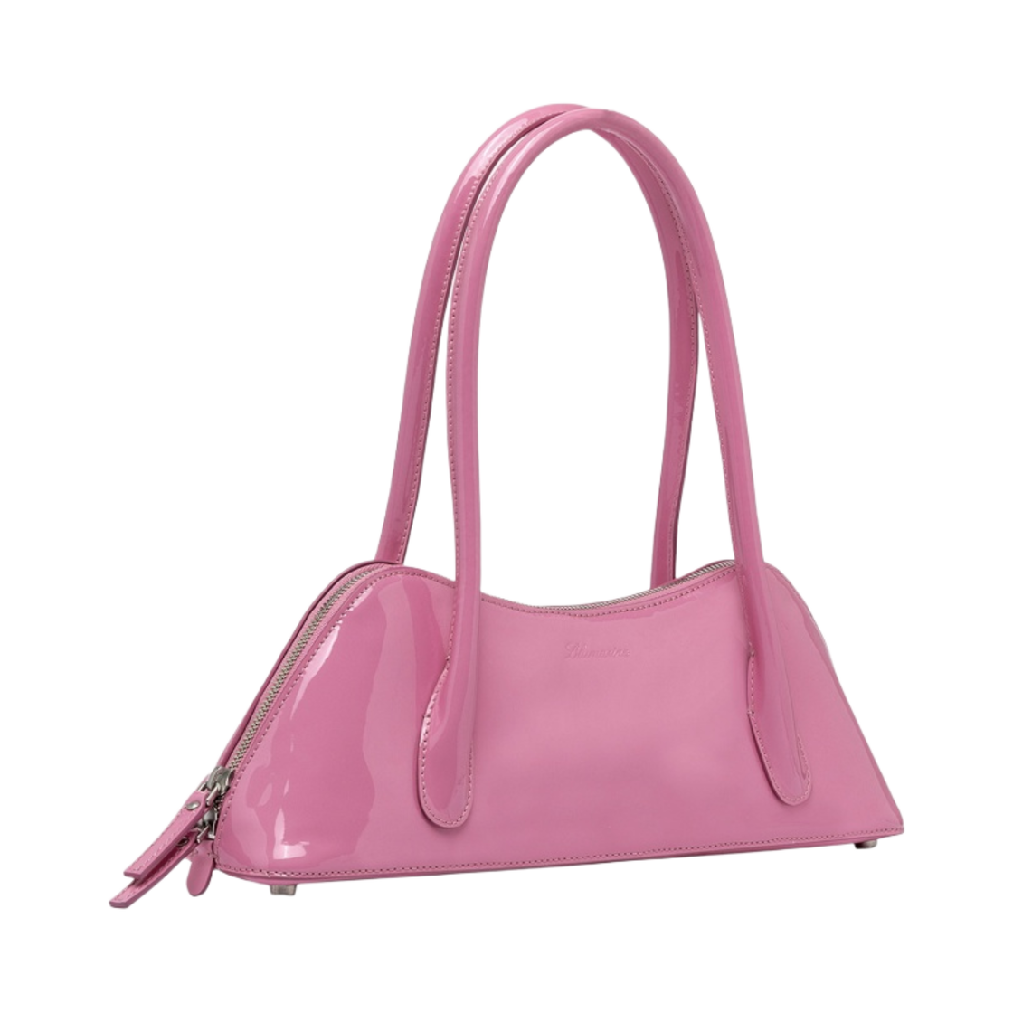 블루마린 페이턴트 레더 레귤러 키스 미 백 핑크(Blumarine Regular Kiss Me Bag In Patent Leather Pink) - 2