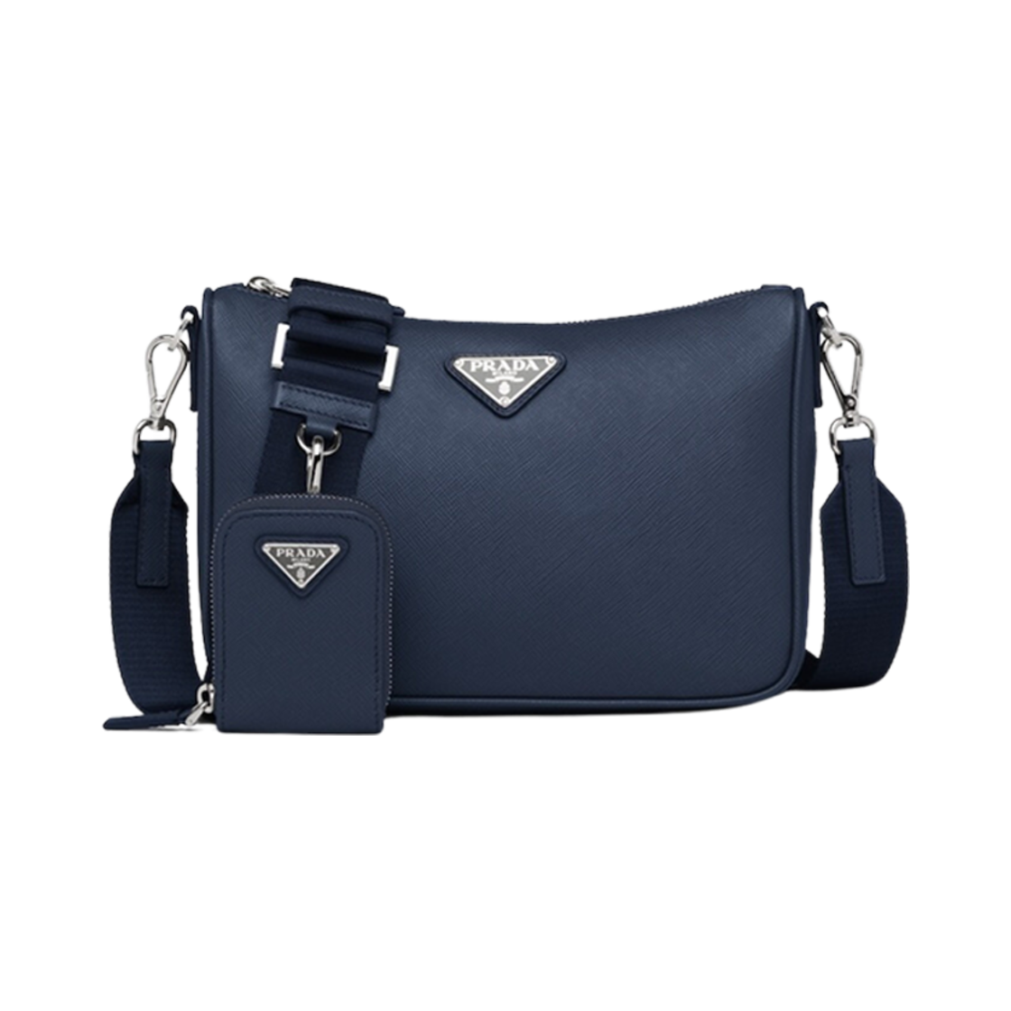 프라다 사피아노 레더 숄더백 발틱 블루(Prada Saffiano Leather Shoulder Bag Baltic Blue)
