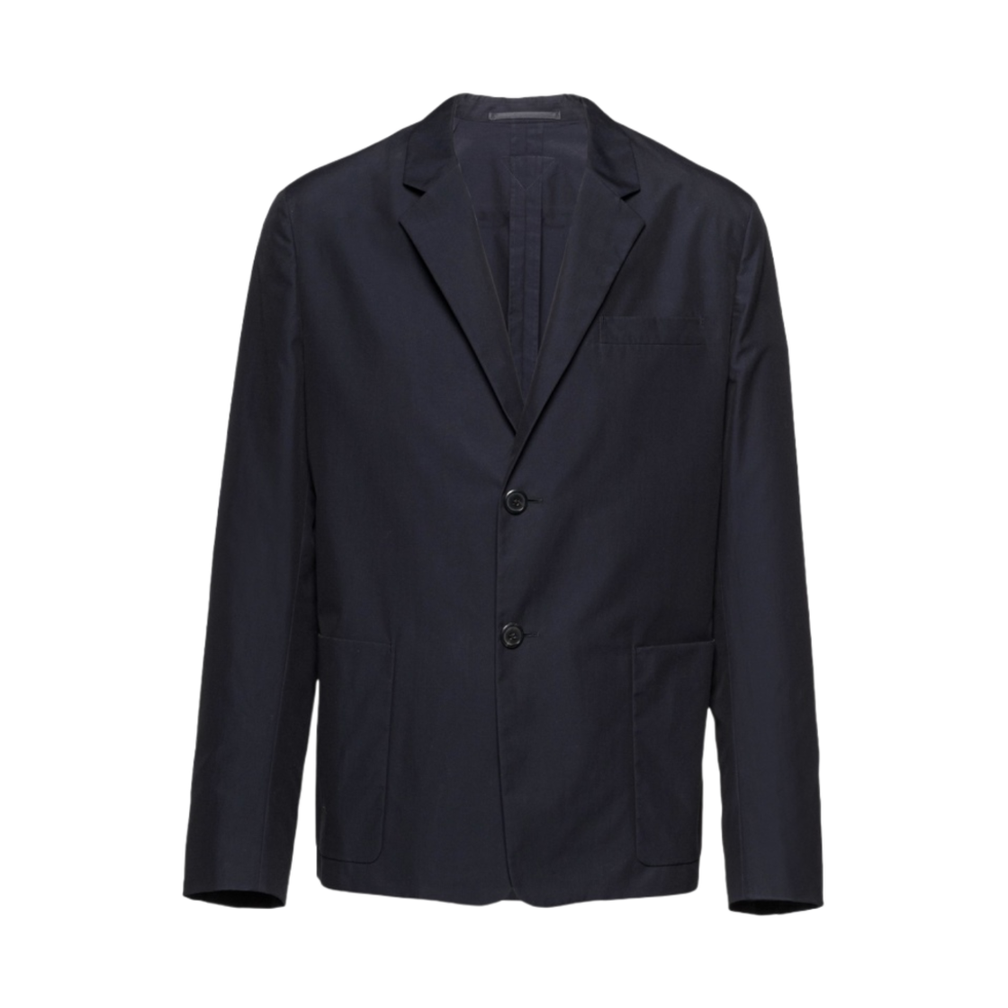프라다 싱글 브레스티드 코튼 자켓 네이비(Prada Single-Breasted Cotton Jacket Navy)