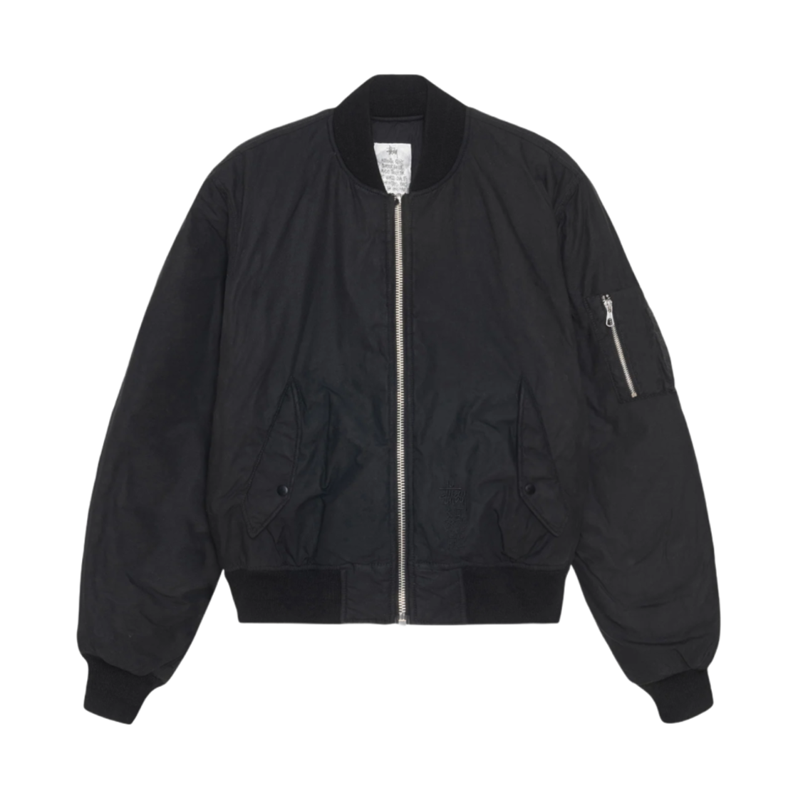 115803 Stussy Waxed Built Bomber Jacket Black