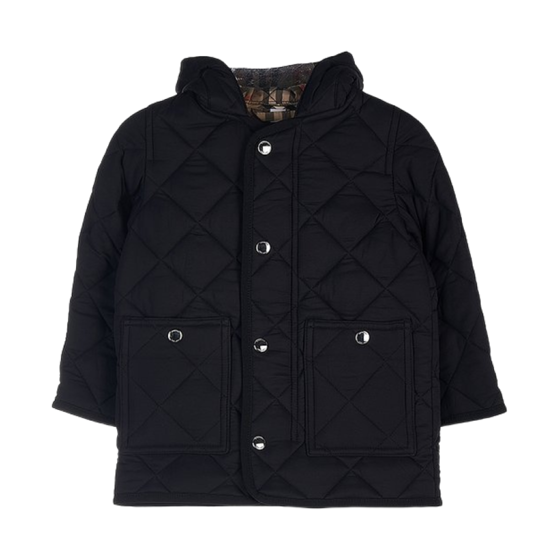 8053834 (Baby) Burberry Diamond Quilted Coat Black