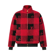 Louis Vuitton Damier Fleece Blouson Red Plaid