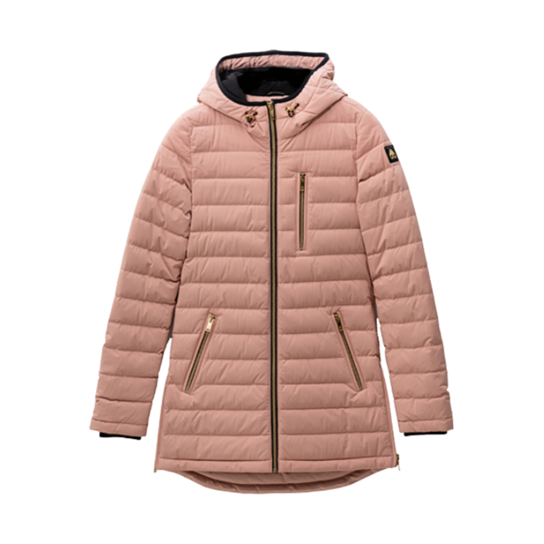 (W) 무스너클 클라우드 락클리프 후드 다운 자켓 핑크((W) Moose Knuckles Cloud Rockcliff Hoodie Down Jacket Pink) - 1