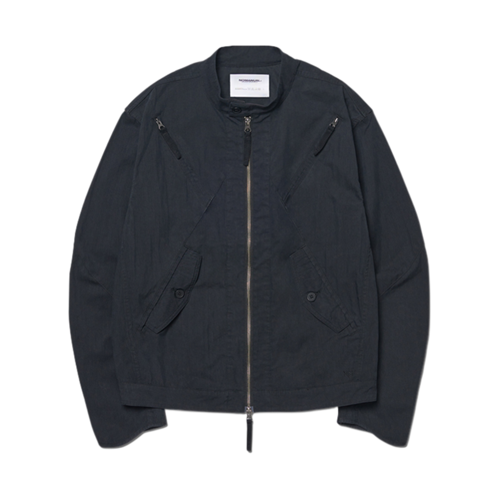 노매뉴얼 슬래시 지퍼 자켓 워시드 블랙