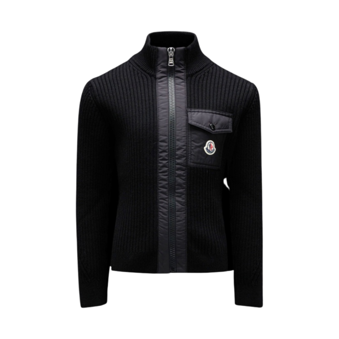 (키즈) 몽클레르 집업 울 가디건 블랙 - 22FW((Kids) Moncler Zip-Up Wool Cardigan Black - 22FW) - 1