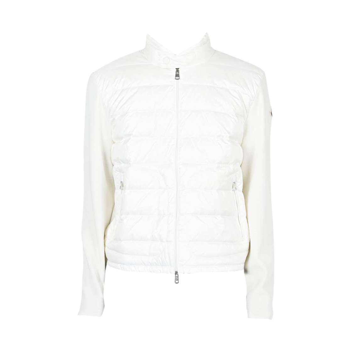 몽클레르 패딩 울 집업 가디건 오프 화이트 - 25SS(Moncler Padded Wool Zip Up Cardigan Off White - 25SS) - 1