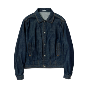 Auralee Washed Hard Twist Denim Blouson Indigo - 21AW