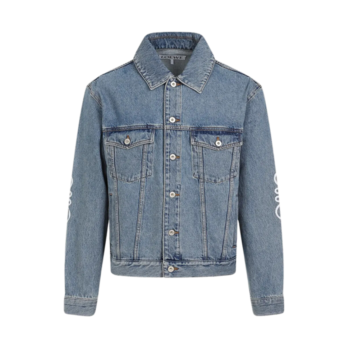 로에베 아나그램 데님 자켓 미드 블루 데님(Loewe Anagram Jacket In Denim Mid Blue Denim)