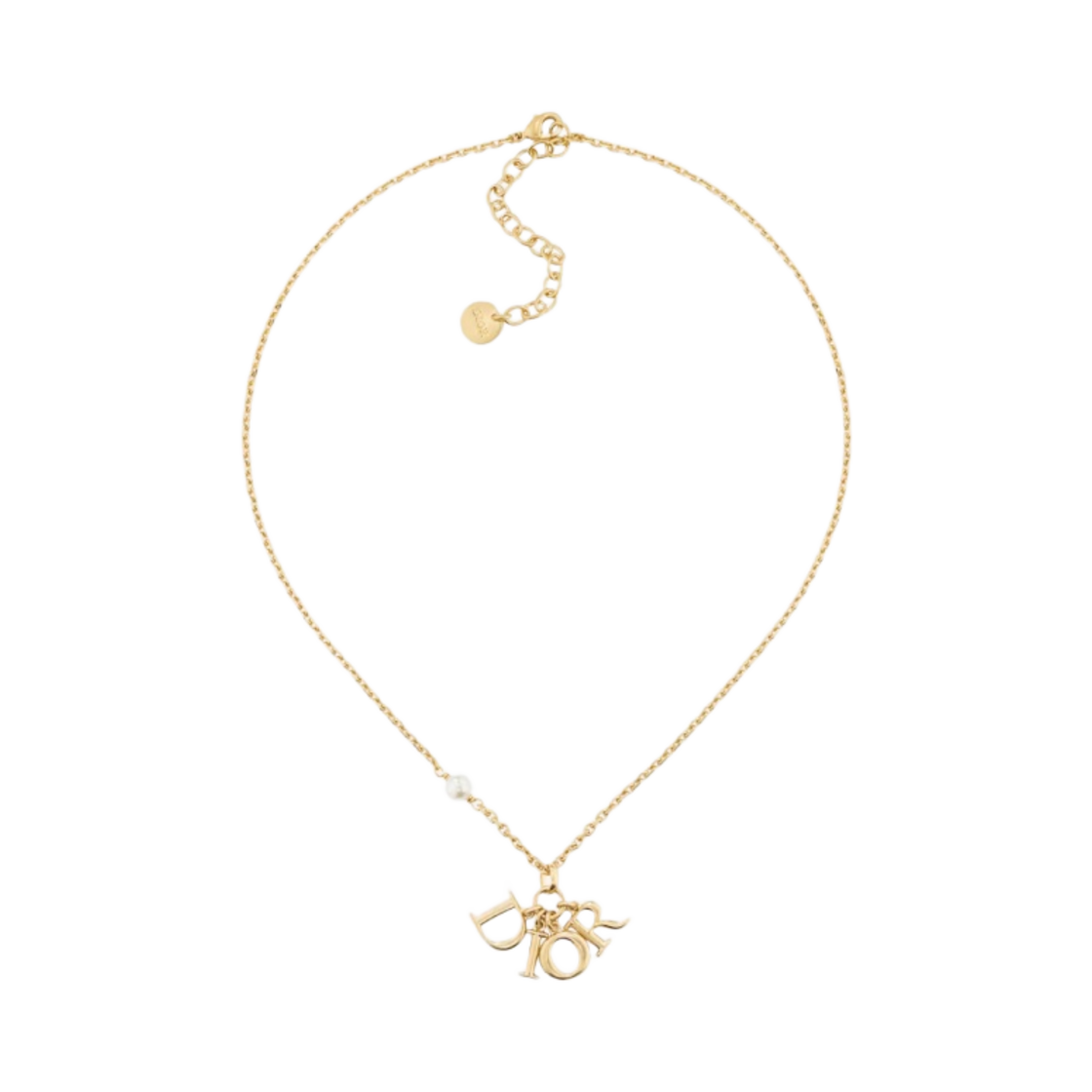 N1680DVORS-D301 (W) Dior Dio(r)evolution Necklace Gold Finish Metal a White Resin Pearl
