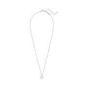 (W) Ferragamo Gancini Small Crystals Necklace Brass Glass & Palladium